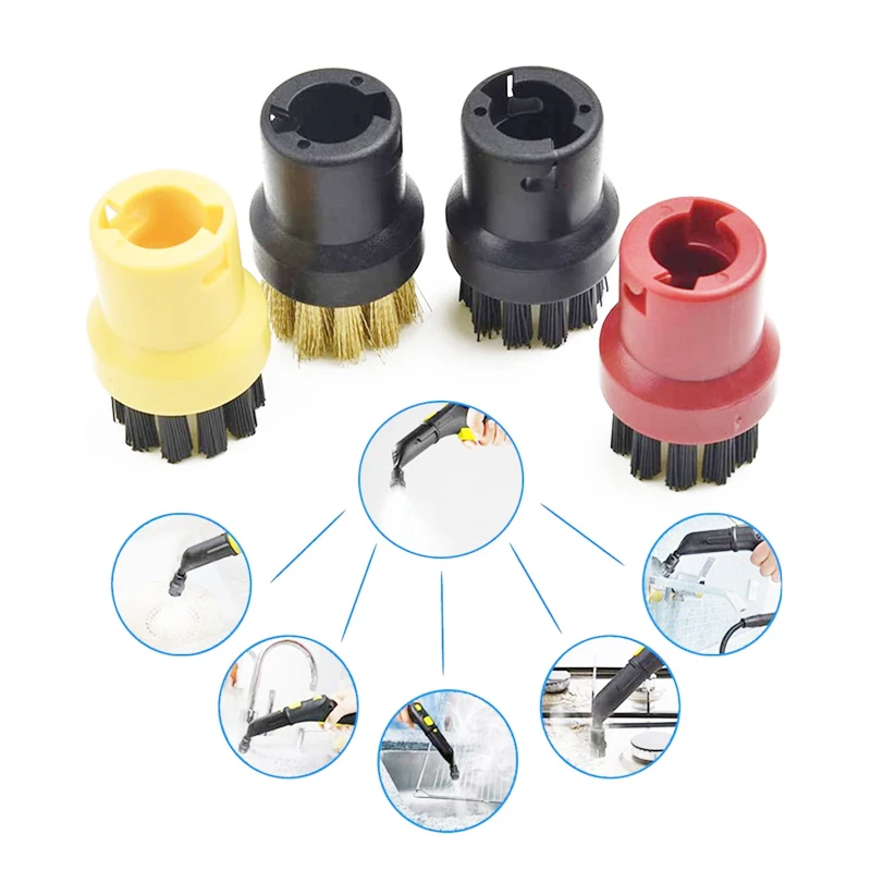 2 Cái/bộ Hơi Nước Vệ Sinh Bàn Chải Tròn Nhỏ Dành Cho Bút Karcher SC1 SC2 SC3 SC4 SC5 SC7 CTK10 Nhà Bụi Thay Thế loại Bỏ
