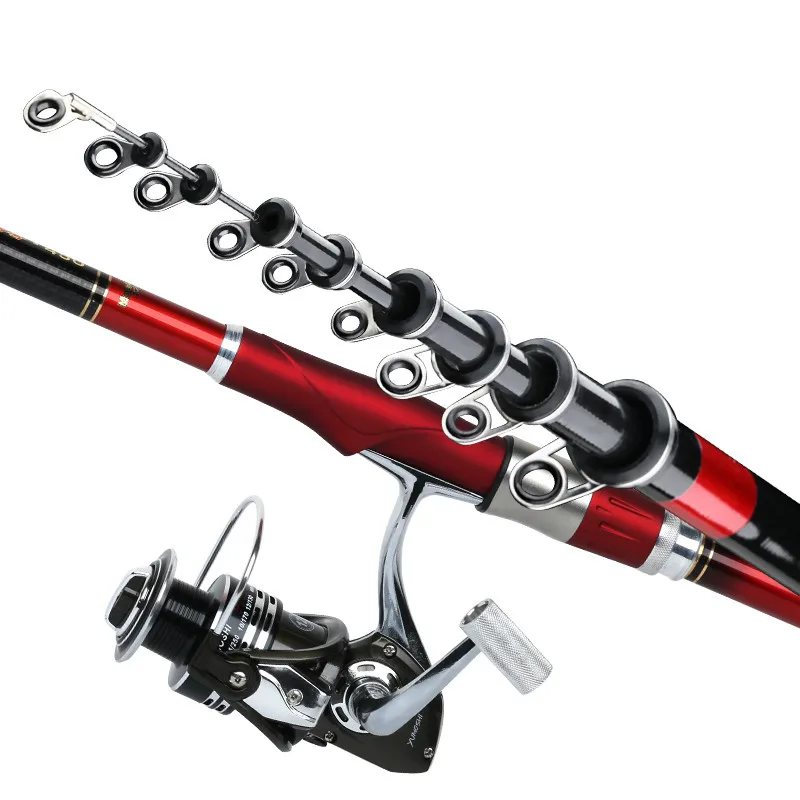 Carbon Fiber 3.6M 4.5M 5.4M 6.3M 7.2M Rock Fishing Rod M Power Super Hard Telescopic Fishing Rod Carp Feeder Rod Vara De Pesca