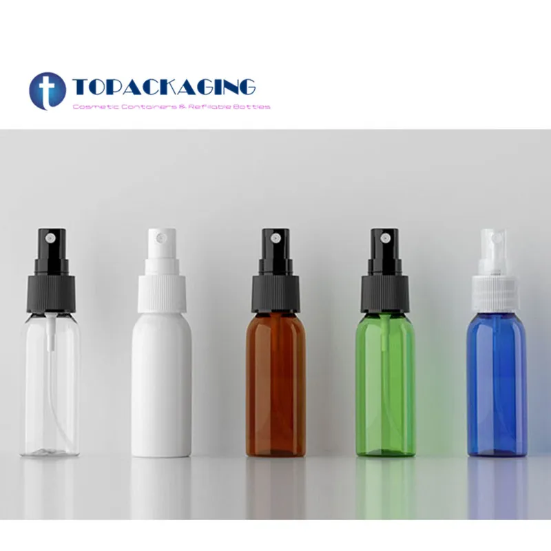 

100Pcs*30ML Sprayer Pump Bottle PET Plastic Perfume Refillable Empty Cosmetic Container with Fine Mist Atomizer Packing