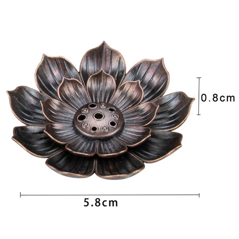 1PC New high quality Aluminium Alloy Incense Burner Stick Holder Plate Burner Plate Buddhism Coil Lotus Censer