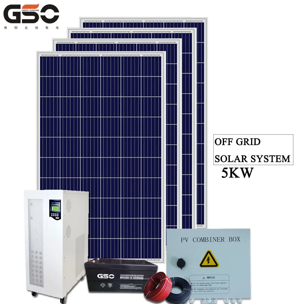 GSO 5kw  off grid photovoltaic solar energy power systems home