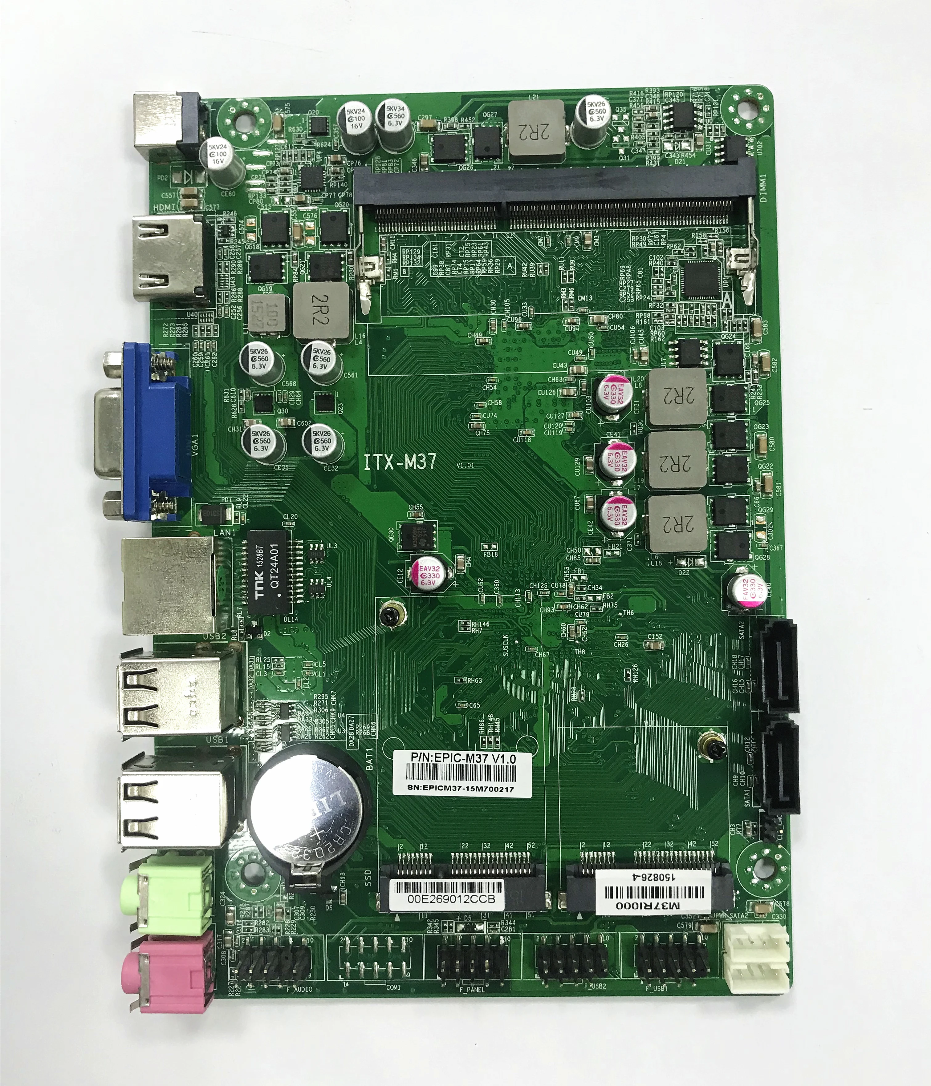 

PCWINMAX 3,5 дюймов безвентиляторная Материнская плата intel HM65 чипсет 1037U двухъядерный M37 Mini ITX Промышленная материнская плата DDR3 VGA HDMI