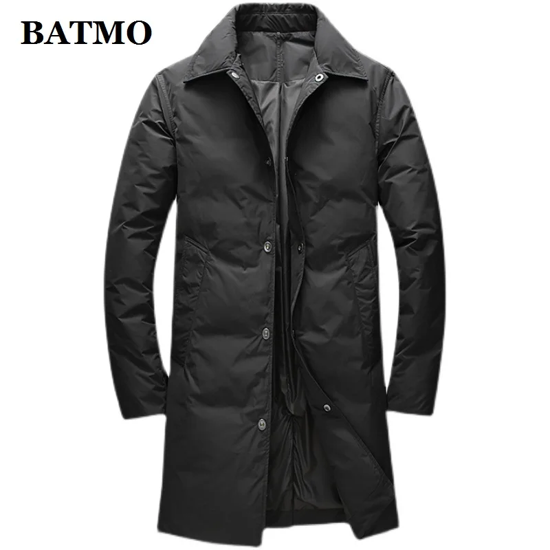 

BATMO 2023 new arrival winter 90% white duck down jackets men,mens warm trench coat,Overcoat 8653