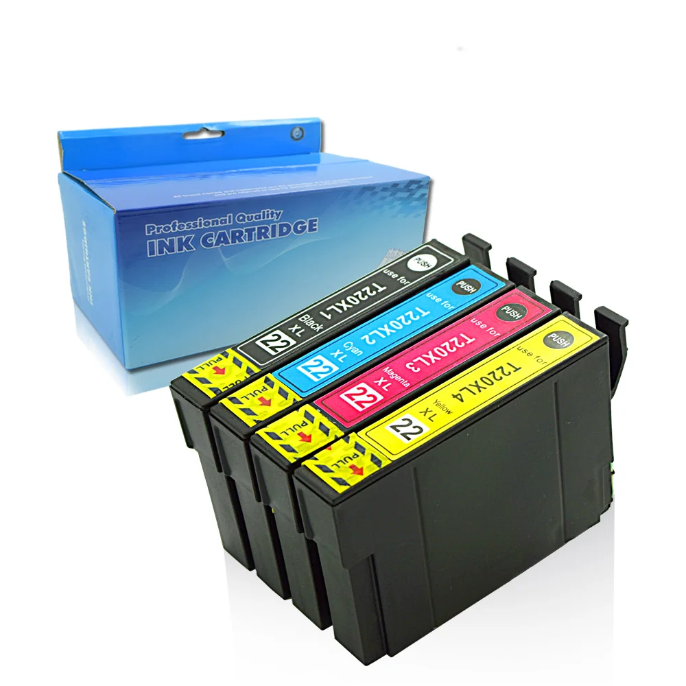 

4pk Compatible T220xl T220 Ink Cartridge For Epson WorkForce WF-2630 WF-2650 WF-2660 XP-320 XP-420 printer with chips