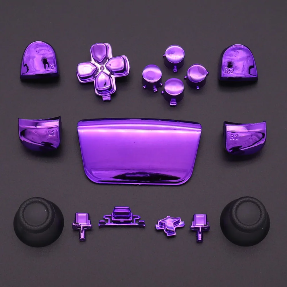 TINGDONG do kontrolera Playstation 5 PS5 przycisk klucza zestaw nasadka na dżojstik nakładka na PS 5 Gamepad L1 R1 L2 R2 dpad