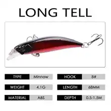 Laser Floating Minnow Wobbler 6.8cm #4