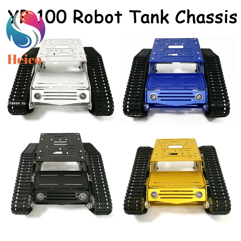 

YP100 Tracked Tank Chassis Metal Tank Intelligent Robot Frame 12V Motor With Code Wheel Plastic Crawler for DIY Robotic Model