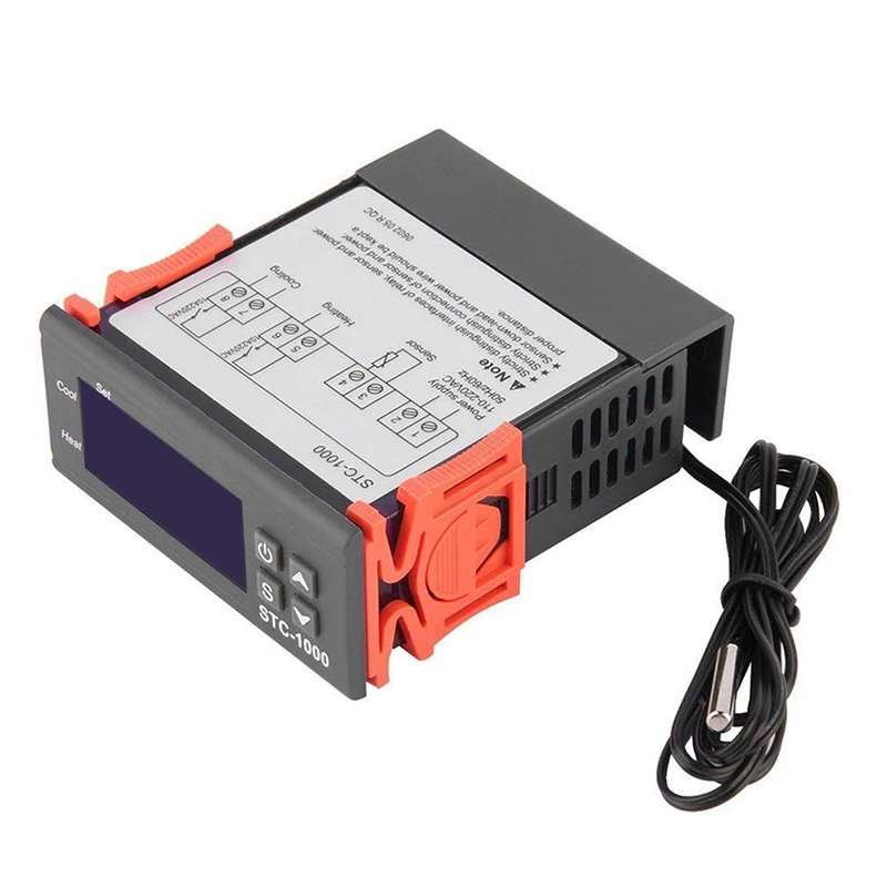 ใหม่110-220V STC-1000 Dual เทอร์โมคอนโทรลเลอร์อุณหภูมิแบบดิจิตอล W/NTC