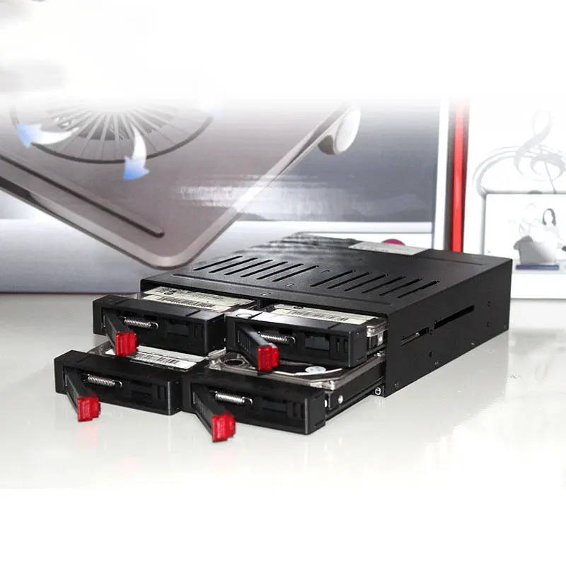 He-2006 4-slot Sata Internal Rack 2.5 inch Hard Drive Caddy Internal Mobile Rack Aluminum Solid State Optical Drive Hard Drive C