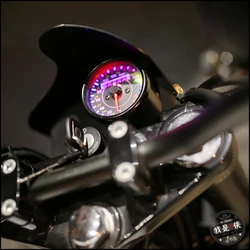 Retro Motorcycles Customized Universal Mini Stainless Steel Mechanical Odometer Speedometer Mash Kmh and Mph