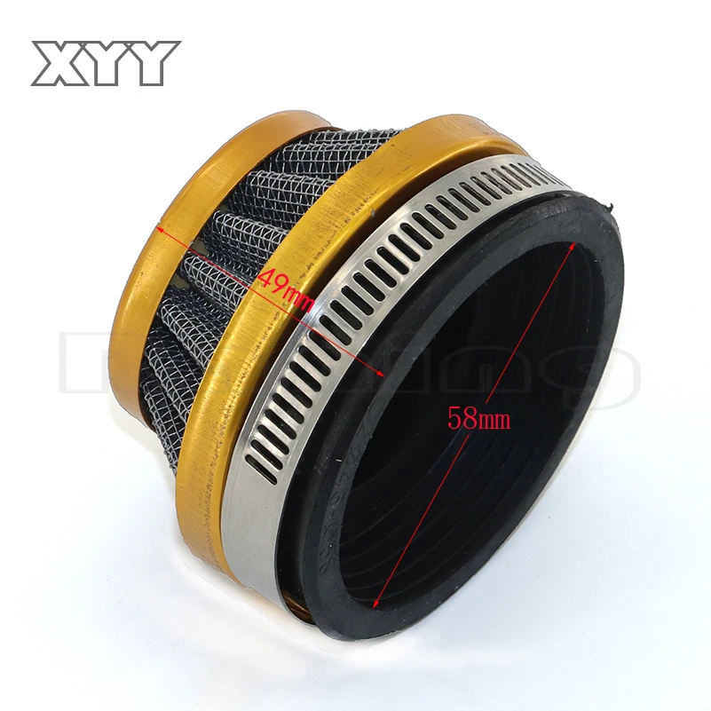 Colorful Mini Moto 42mm 58mm Air Filter Fits 2 Stroke 37cc 47cc 49cc Mini ATV Quad Dirt Bike Pocket Bike Pit Bike