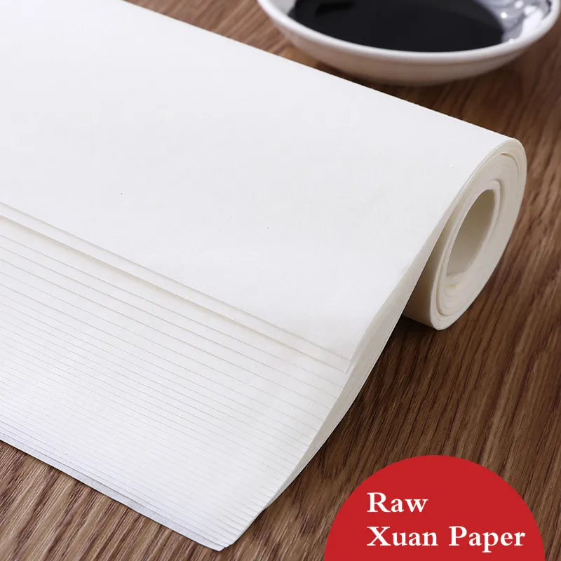 Marie's Chinese Painting Special Rice Paper Raw Xuan Paper for Painting Calligraphy Students Beginner 8k/4k Chinese Rice Paper