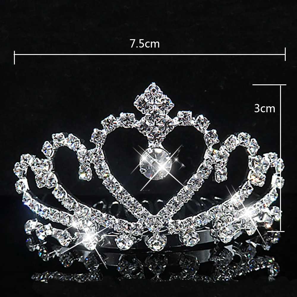 Principessa Corona per le Ragazze Del Partito Da Sposa Corona Tiara Diadema di Cristallo Floreale di Cerimonia Nuziale Accessori Per Capelli Da