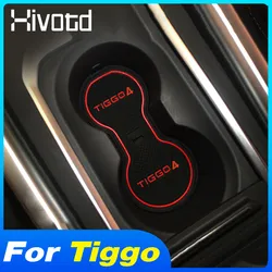 Hivotd Door Slot Pad Anti-Slip Gate Groove Water Cup Mat Interior Protection Accessory Car Styling For Chery Tiggo 4/4 Pro 2023