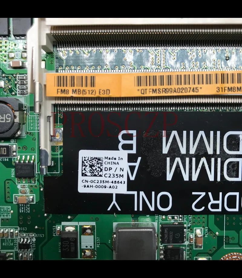 CN-0C235M 0C235M C235M placa base de alta calidad para la placa base del ordenador portátil DELL 1555 DA0FM8MB8E0 SLB97 PM45 216- 0728018   100% probado OK