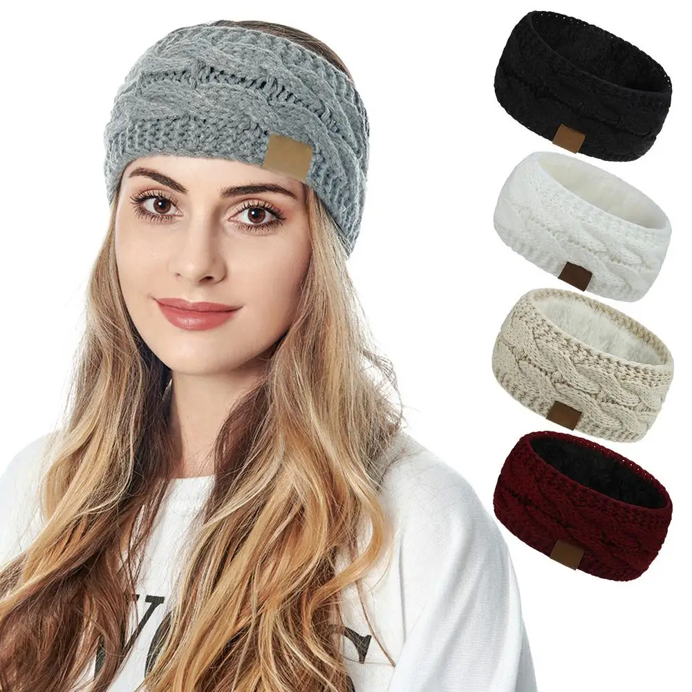 Wide Knitting Woolen Headband Winter Warm Ear Women Thicken Turban Hair Accessories Girl Hair Band Headwraps Ear Warmer