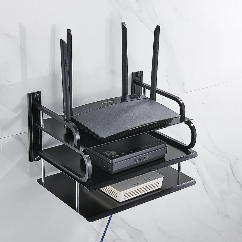 

Wall Mounting Metal Wireless Wifi Router Boxes/TV Set-Top Box/DVD Player Stand/Telephone Holder Rack Shelf Bracket