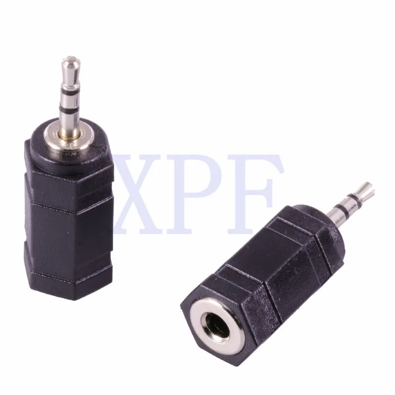 คุณภาพสูง 1 PC ทอง 2.5 มม.ชาย 3.5 มม.อะแดปเตอร์เสียงสเตอริโอปลั๊กแปลงแจ็คหูฟัง