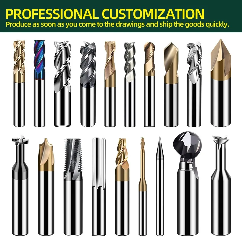 Milling Cutter Alloy Coating Tungsten Steel Tool Cnc Custom Milling Cutter Metal Milling Cutter Kit Top Milling Machine Endmil