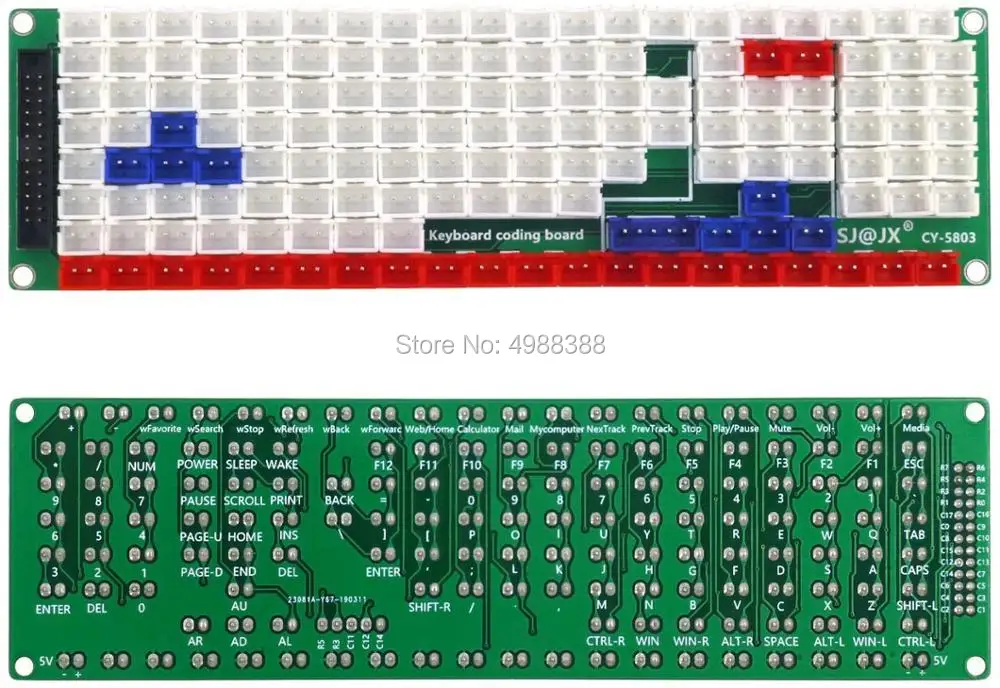 Development Keyboard Encoder Board Game Controller DIY LED Keyboard Development Board Media Music USB Encoder 104 Keys Arcade DI