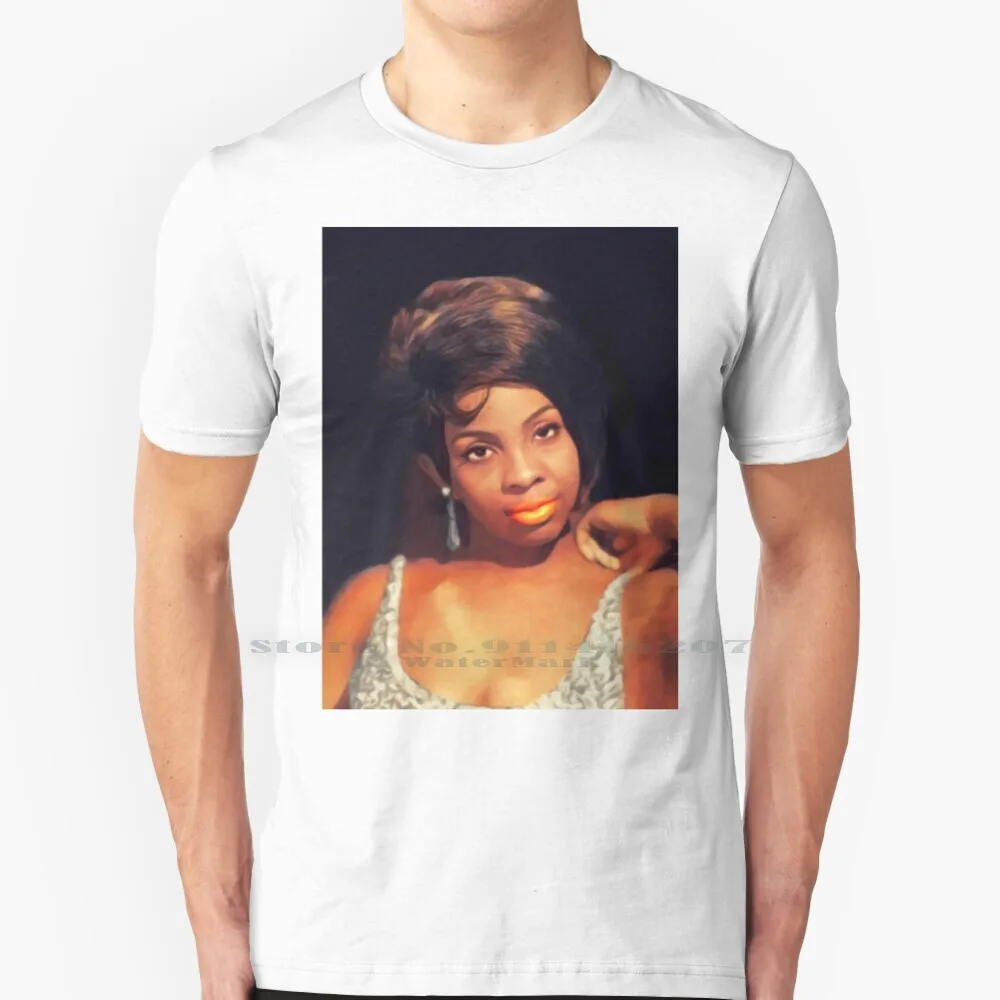 Gladys Knight , Music Legend T Shirt Cotton 6XL Gladys Knight Singer Jazz Blues Soul Musician Portrait Midnight Swing Pop