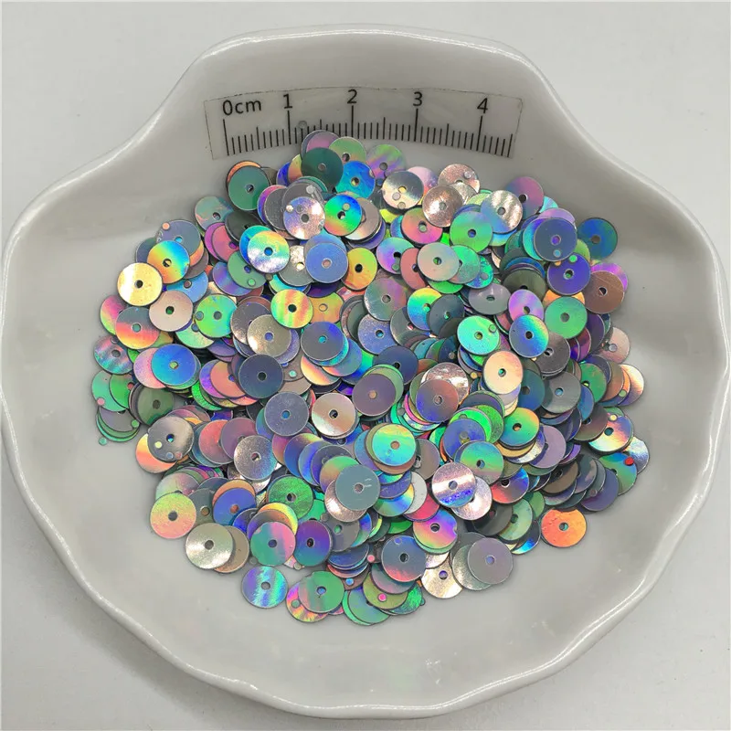 10g Laser 4 millimetri 6 millimetri 8 millimetri Piatto Paillettes PVC di Scintillio di Paillettes Per I Vestiti, Cappello, scarpe. Bambini FAI DA