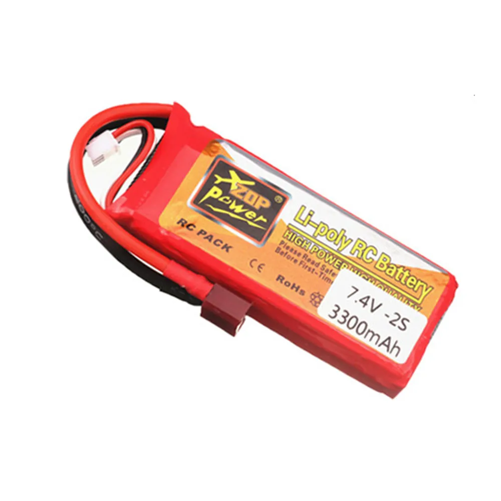 Original 7.4 Vแบตเตอรี่สำหรับWltoys 1/14 144001 RCรถเรือSpartsอะไหล่2S 7.4 V 3300MAh Lipoแบตเตอรี่T Plug 1Pcs 2Pcs