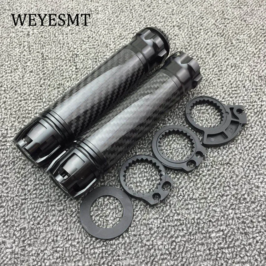 Carbon Fiber Universal Handlebar Grips Motorcycle Handle Grip Accessories For SUZUKI GSXR GSX R GSX-R 600 750 1000 Hayabusa GSF