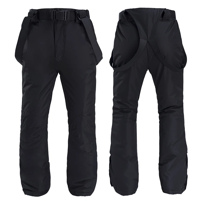 New Winter Thicken Warm Skiing Pants Men Women Lovers Windproof Waterproof Suspender Pants Snow Snowboard Trousers