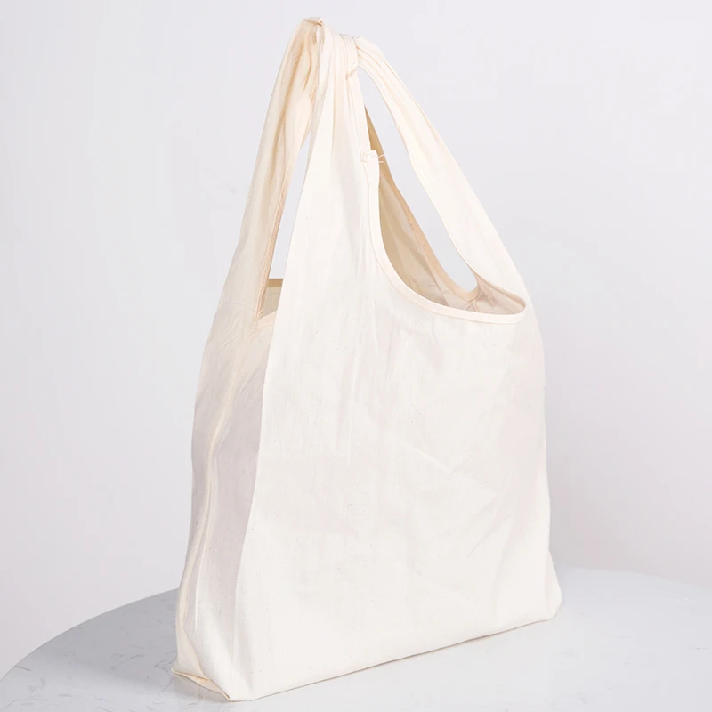ECO Tote Einkaufs Leinwand tasche Folding Paket Hohe-Qualität Frauen Männer Wiederverwendbare rocery Hohe kapazität Falten Baumwolle Einkaufstasche – Detail 4