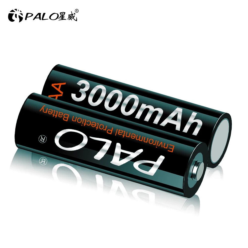 Palo aa bateria recarregável aa nimh 1.2v 3000mah ni-mh 2a pré-carregada bateria baixa auto descarga aa baterias para brinquedos câmera