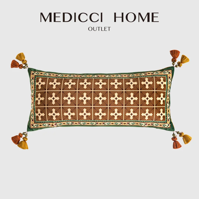Medicci Home bling poszewka na poduszkę europejska średniowieczna Vintage lędźwiowa poszewka na poduszkę sypialnia kanapa poduszki dekoracyjne na sofę okładka 30x70