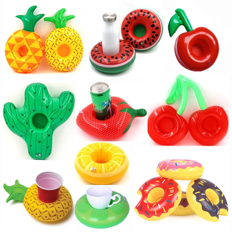 Drink Cup Stand Holder Float Swimming Coasters Party Toy for Bar Coasters Swimming Rings Inflatable Water Swimming Pool