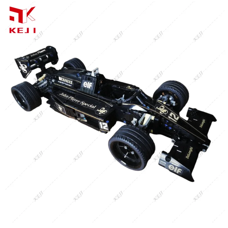 KEJI MOC-70614 John Player Special F1 Racing Sports Car Formula 1 1:8 Model Building Blocks Bricks Kit Adult Toys Christmas Gift