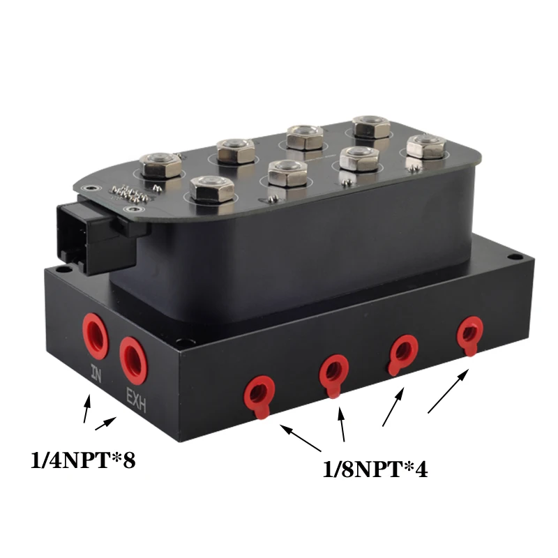 One Click Down 12v 8 valves Solenoid Valve Air Ride Suspension Manifold Valve With Remote Controller 0-200 PSI