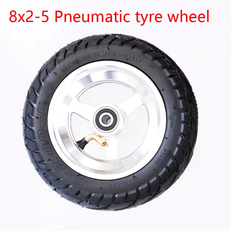 High quality 8x2.00-5tubeless wheel DIY 8*2.00-5 vacuum wheel with alloy hub for KUGOO S1 S3 Electric Adult Scooter