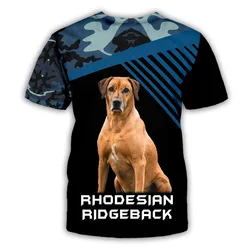 HX Rhodesian Ridgeback 프린트 티셔츠, 네이비 카모 반팔 상의, 은퇴 플랜 레터 상의, 유니섹스 하라주쿠 티셔츠