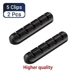 2pcs able Holder Silicone Cable Organizer USB Winder Desktop Tidy Management Clips Holder For Mouse Keyboard Earphone headphone