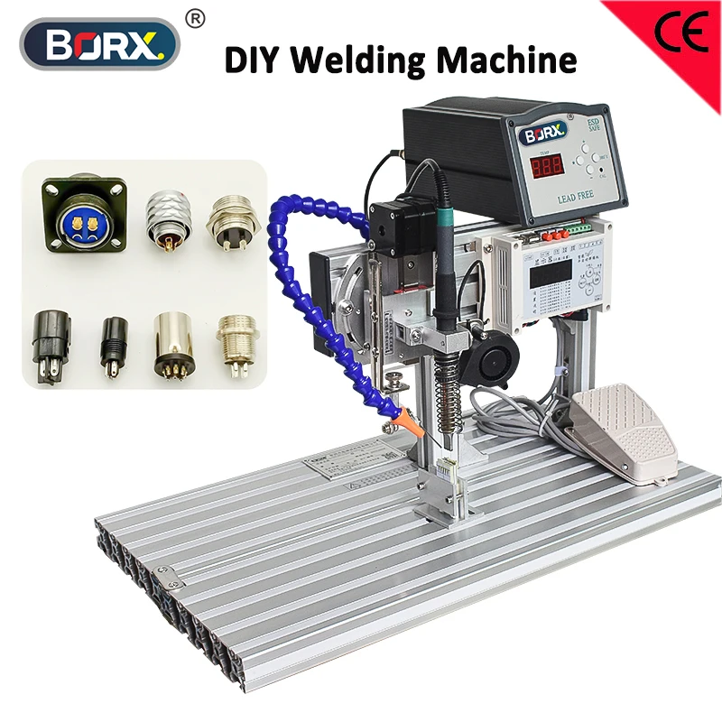 BORX 110/220V Electric Automatic Soldering Machine 2 Welding Modes Soldering Station Aviation Plug Wires Welding Equipment