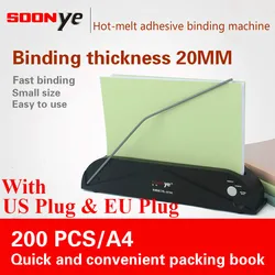 Hot Melt Binding Machine Glue Binding Machine Hot Melt Machine Bidding Financial Voucher Rubber Seal Set Binding Machine Small