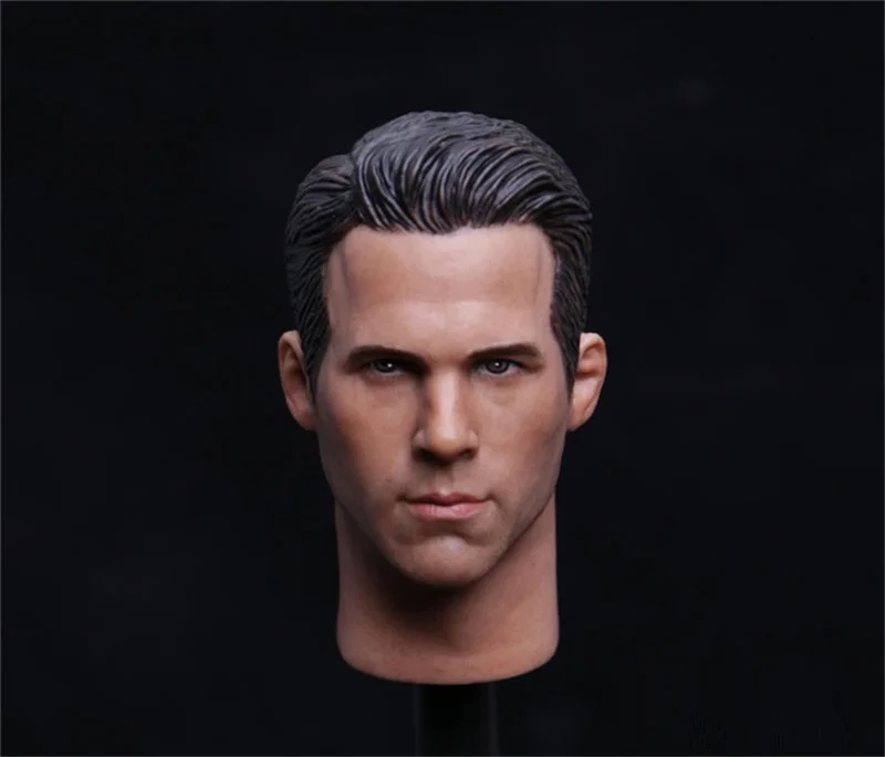 1/6 Scale Ryan Male Reynolds PVC Head Sculpt For 12 inches Male Body Figures Accessories For Collection