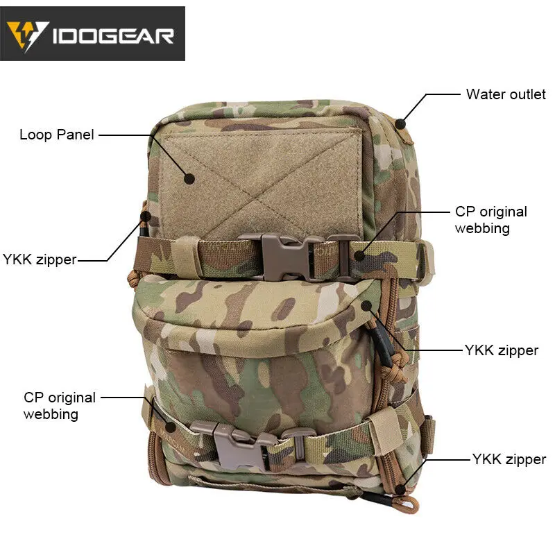 Mochila hidratación táctica Molle mini militar outdoor resistente - imagen 4