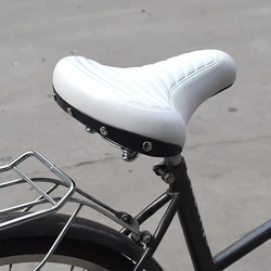 Damping Spring Comfort Road Bike Seat Soft Wide Thicken Bicycle Saddle Vintage Pad Waterproof Durable Front Seat Ergonomically