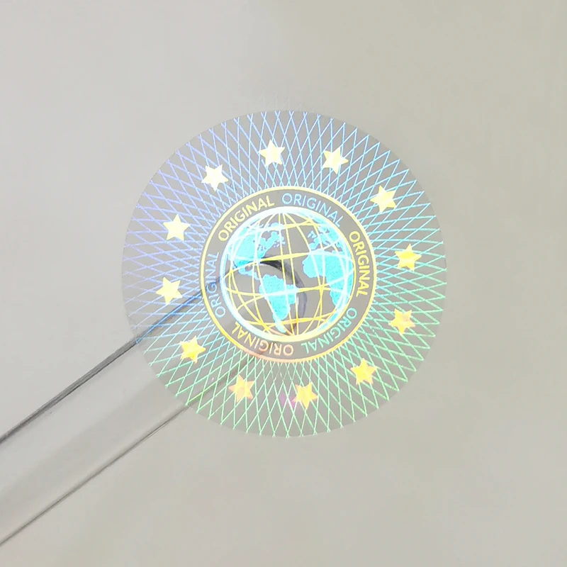 Original Holographic Stickers, Tamper Proof  Security Label，Void Transparent  Warranty Sticker, Customized Logo，20x20mm 2000pcs