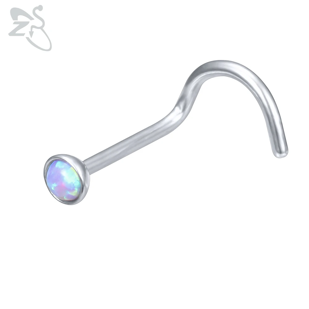 Stainless Steel Moon Heart Skull Nose Stud
