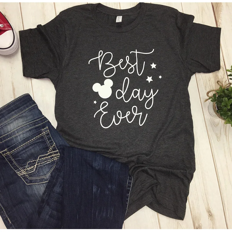 Women Best Day Ever Shirt Mom Shirt Trendy Tee Minnie Shirt Mouse Micky Family Matching Shirt image 2