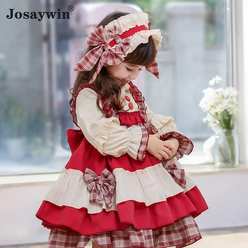 Kinder Kleid für Mädchen Baby Herbst Langarm lässig Navidad Hochzeits kleid Mädchen Ballkleid Lolita Mädchen Prinzessin Party Vestido