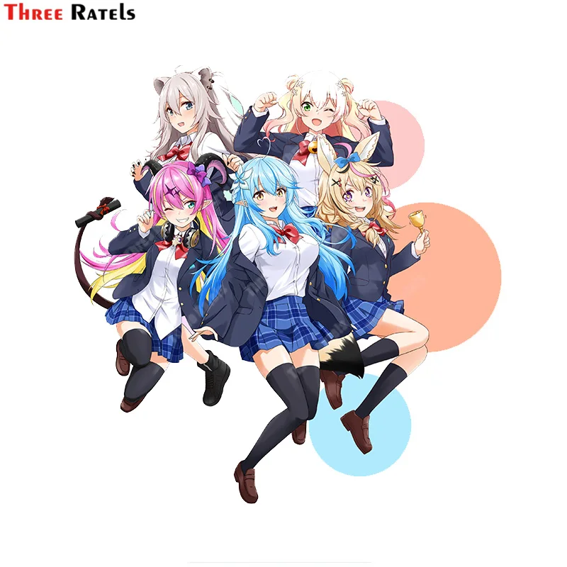 Three Ratels A469 Shishiro Botan Yukihana Lamy Omaru Polka Momosuzu Nene And Mano Aloe Hololive Anime Decal For Passat B6