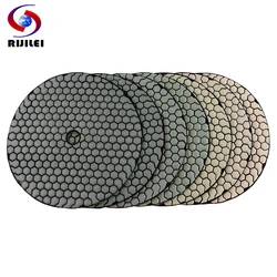 7PCS/Set 8 Inch Stone Dry Polishing Pad Sharp Flexible 200mm Polishing Pads For Granite Marble Concrete Floor Sanding Disc
