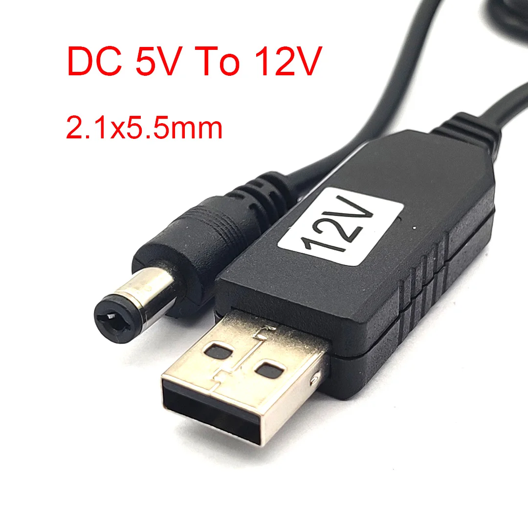 USB Power Boost Line DC 5V To DC 12V Step UP Module USB Converter Adapter Cable 2.1x5.5mm /1.35x5.5mm